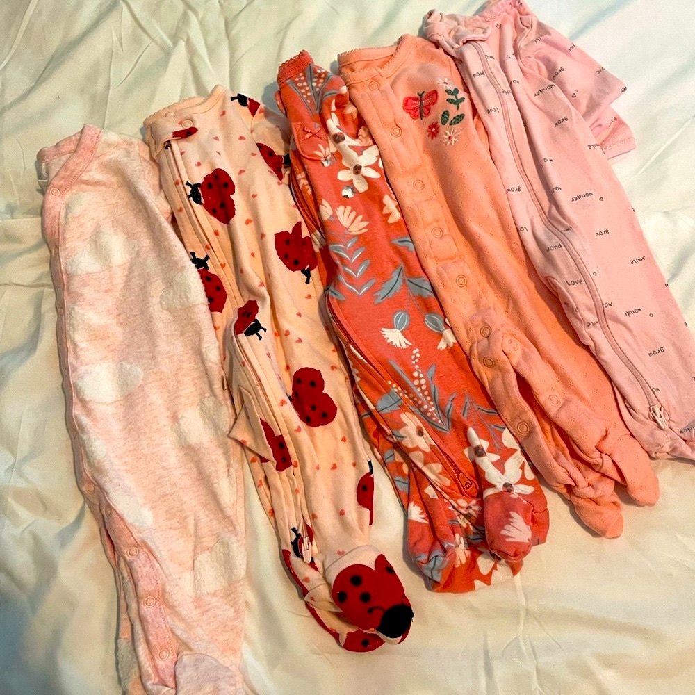 Sleepers for 0-3 month baby girl